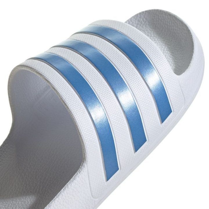 Moteriškos šlepetės baseinui adidas Adilette Aqua, baltos ir mėlynos