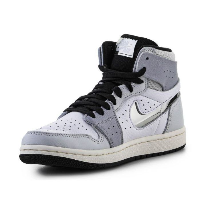 Moteriški sportbačiai Nike Air Jordan 1 Zoom CMFT 2, balti, sidabro spalvos ir juodi