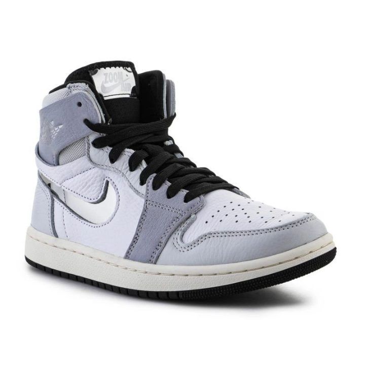Moteriški sportbačiai Nike Air Jordan 1 Zoom CMFT 2, balti, sidabro spalvos ir juodi