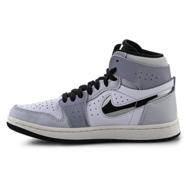 Moteriški sportbačiai Nike Air Jordan 1 Zoom CMFT 2, balti, sidabro spalvos ir juodi