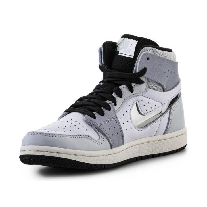 Moteriški sportbačiai Nike Air Jordan 1 Zoom CMFT 2, balti, sidabro spalvos ir juodi