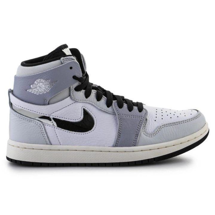Moteriški sportbačiai Nike Air Jordan 1 Zoom CMFT 2, balti, sidabro spalvos ir juodi