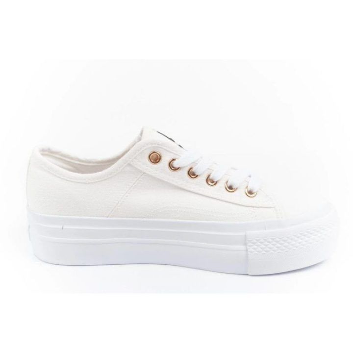 Moteriški sportbačiai su 3,5 cm aukščio padu Lee Cooper, balti