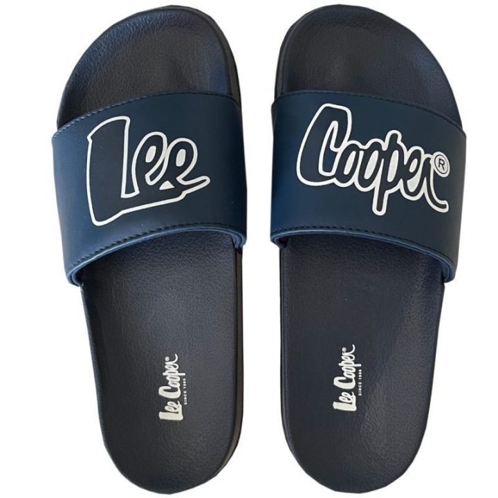 Moteriškos šlepetės Lee Cooper, tamsiai mėlynos ir baltos