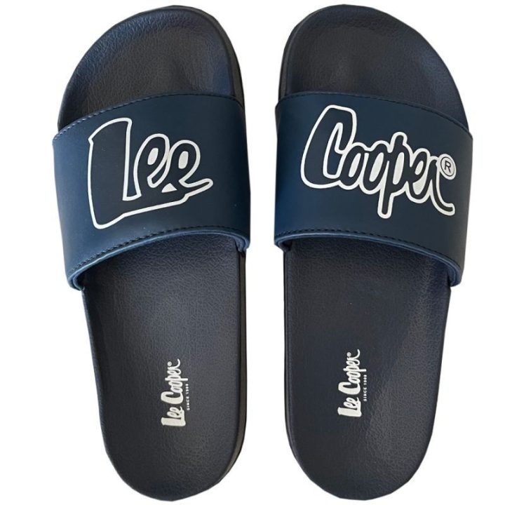 Moteriškos šlepetės Lee Cooper, tamsiai mėlynos ir baltos