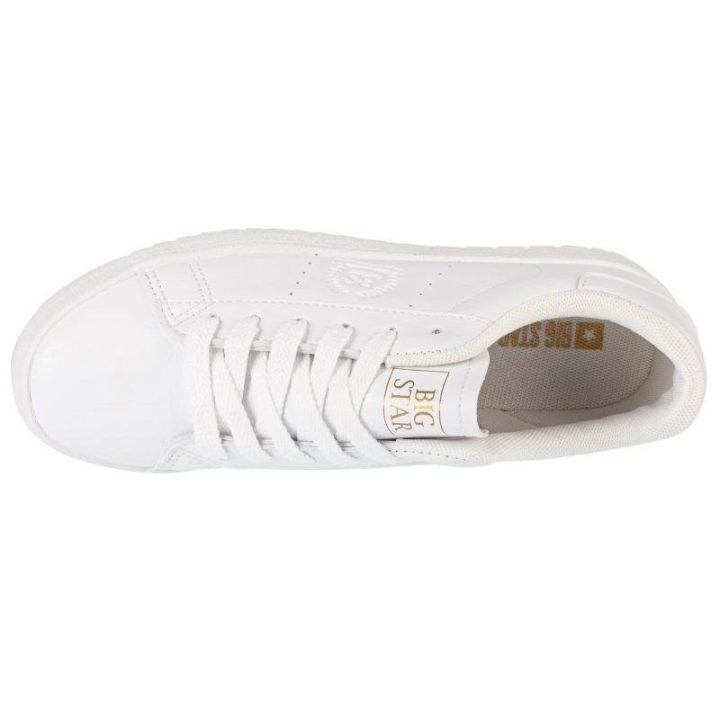 Moteriški sportbačiai su storu guminiu padu Big Star, balti