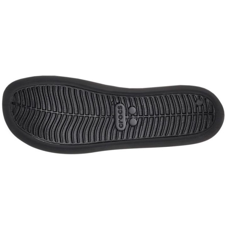 Moteriškos šlepetės su plokščiu padu Crocs Brooklyn Flat, juodos