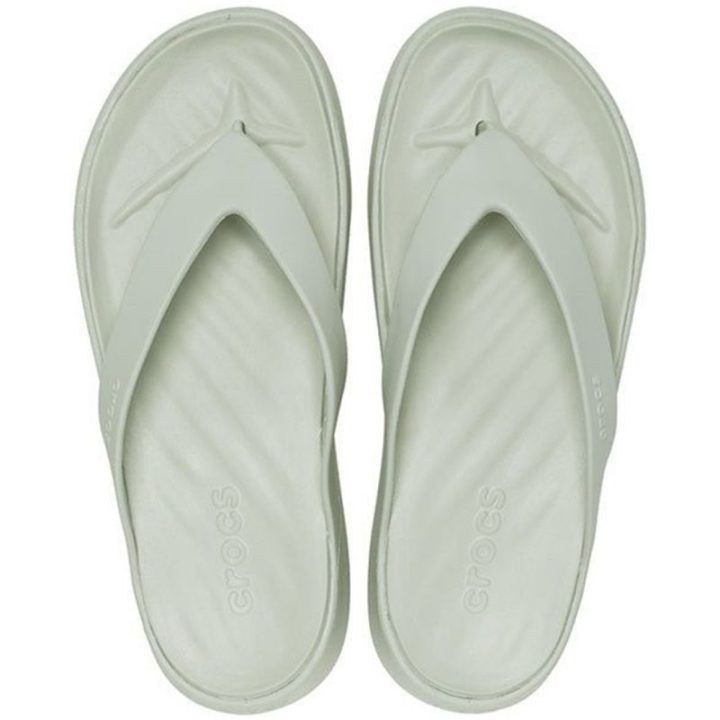 Moteriškos šlepetės per pirštą Crocs Getaway Flip, žalios