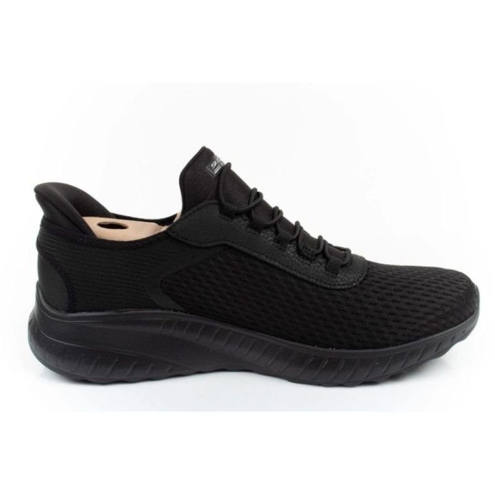 Moteriški sportbačiai Skechers Bobs Squad Slip-ins, juodi