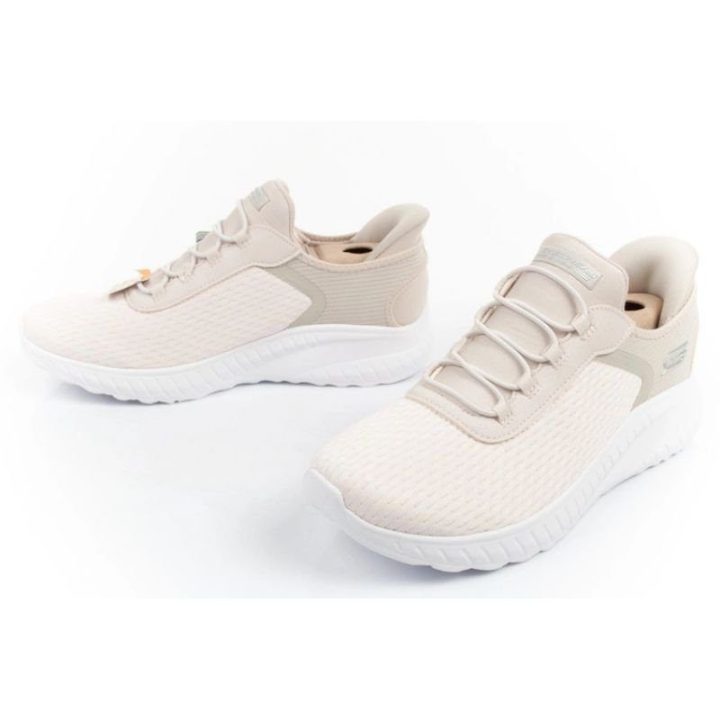 Moteriški sportbačiai Skechers Bobs Squad Slip-ins, smėlio