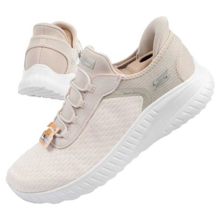 Moteriški sportbačiai Skechers Bobs Squad Slip-ins, smėlio
