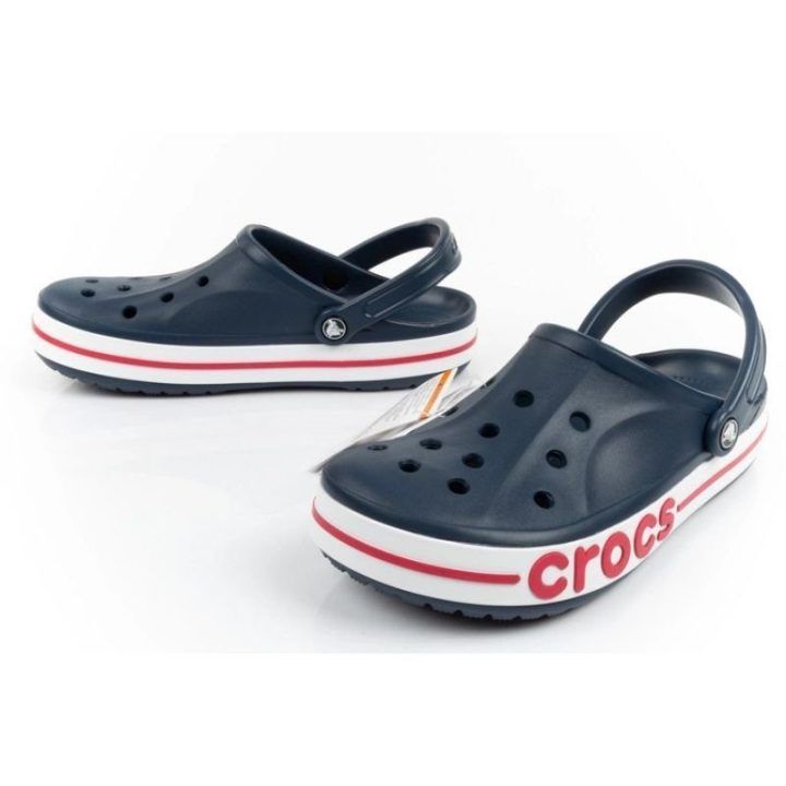 Uniseks klumpės su galiniu dirželiu Crocs Bayaband, tamsiai mėlynos