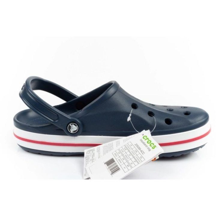 Uniseks klumpės su galiniu dirželiu Crocs Bayaband, tamsiai mėlynos