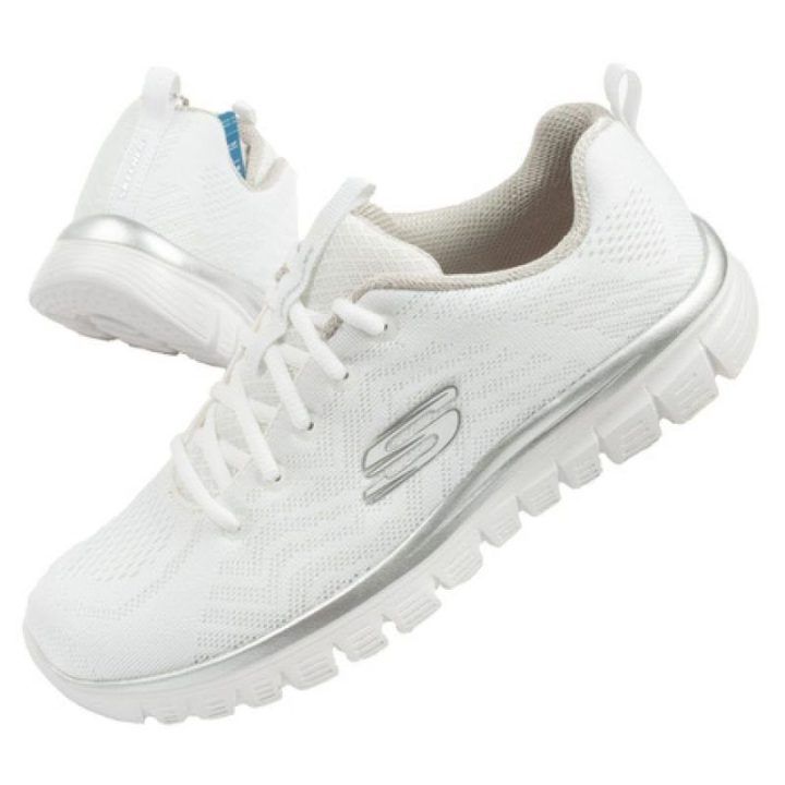 Moteriški sportbačiai su Memory Foam vidpadžiu Skechers, balti