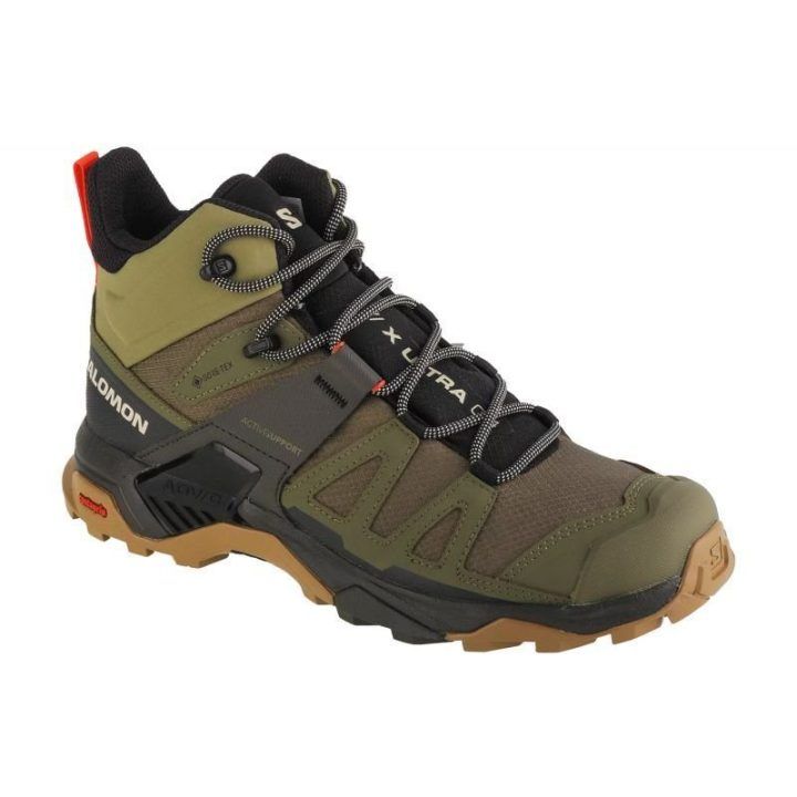 Vyriški aukšti žygio batai Salomon X Ultra 4 Mid GTX, žali