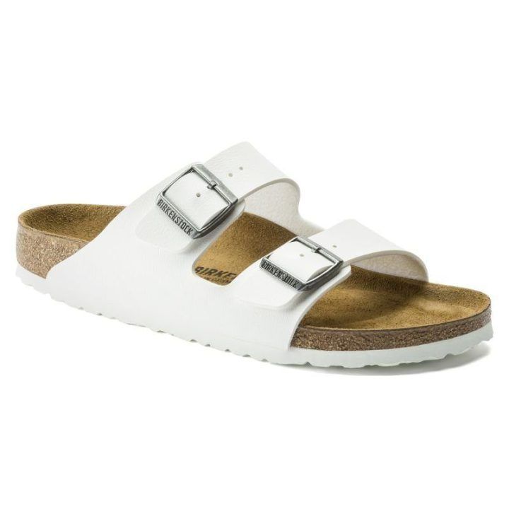 Moteriškos šlepetės su sagtimis Birkenstock Arizona BS, baltos