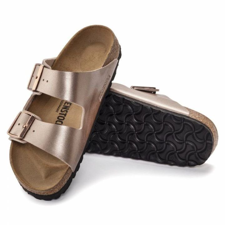 Moteriškos šlepetės su sagtimis Birkenstock Arizona, vario