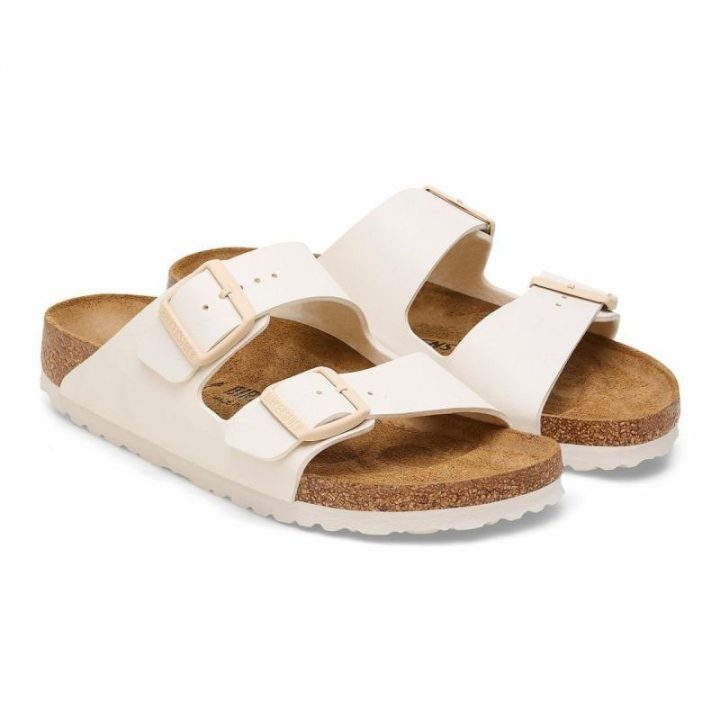 Moteriškos šlepetės su dviem dirželiais Birkenstock Arizona, baltos