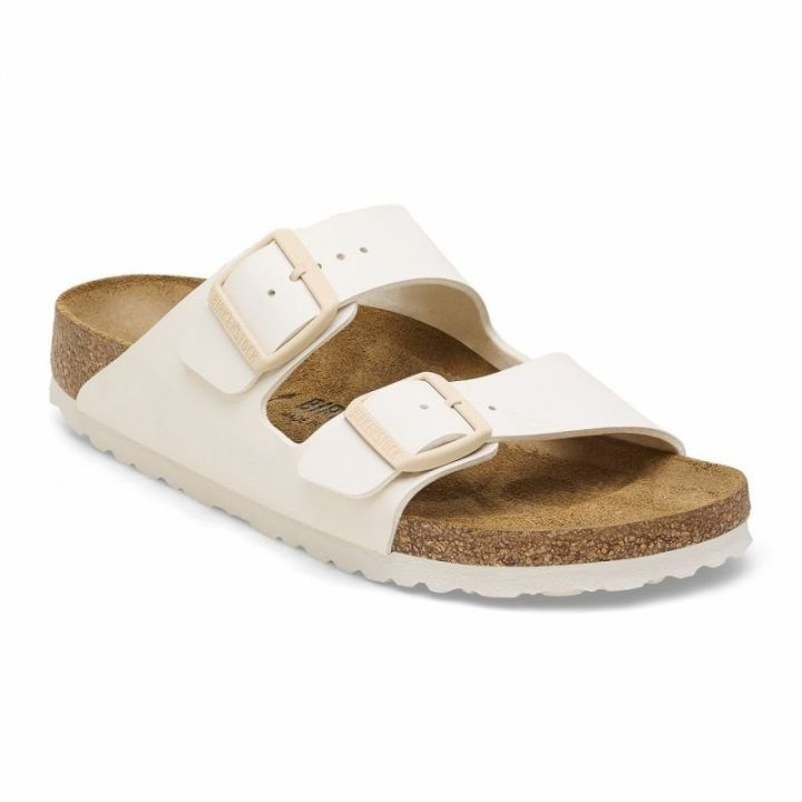 Moteriškos šlepetės su dviem dirželiais Birkenstock Arizona, baltos