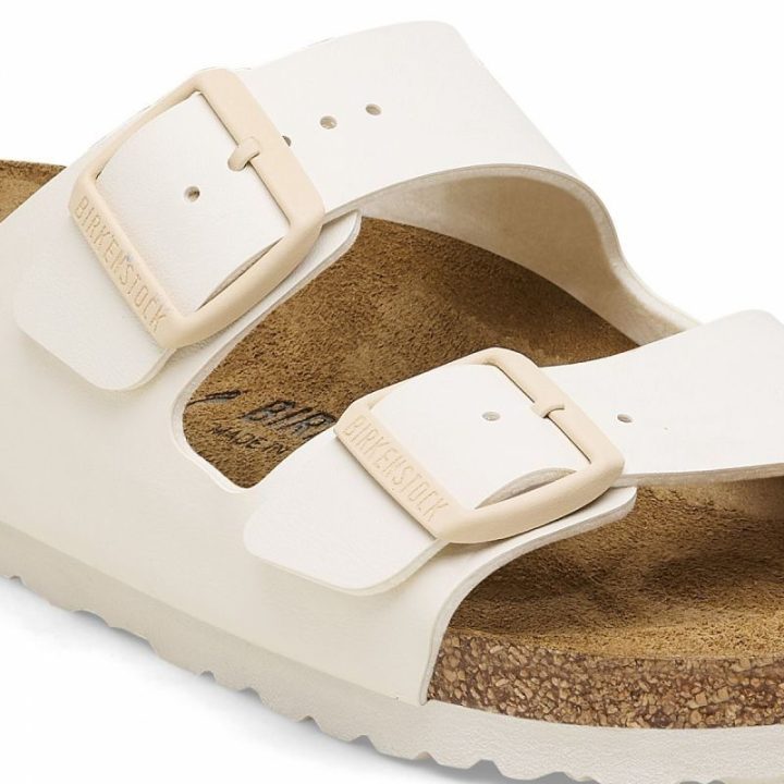 Moteriškos šlepetės su dviem dirželiais Birkenstock Arizona, baltos