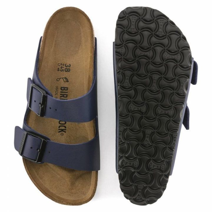 Vyriškos šlepetės su dviem dirželiais Birkenstock Arizona, tamsiai mėlynos