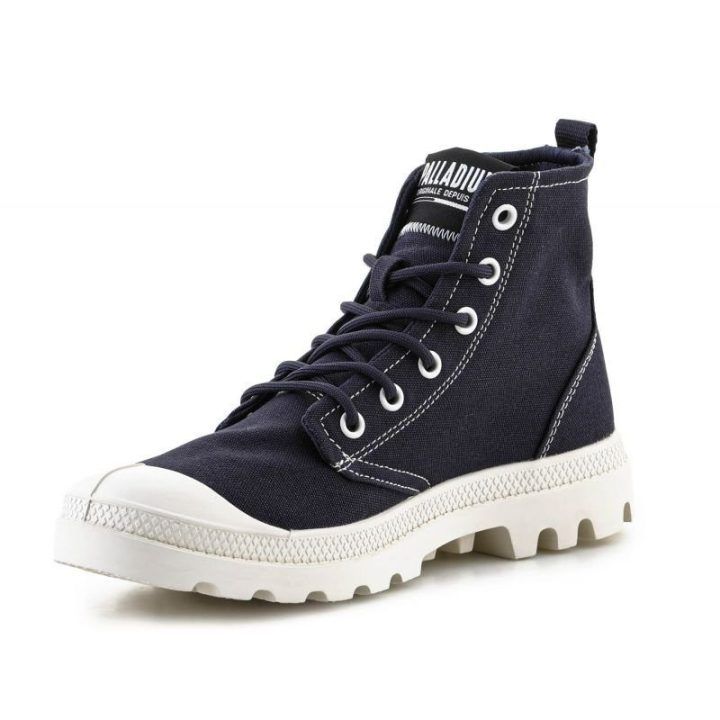 Batai su storu guminiu padu Palladium Pampa Blanc, tamsiai mėlyni