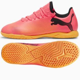 Vaikiški salės futbolo bateliai Puma Future 7 Play IT, rožiniai