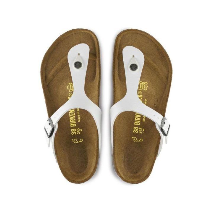 Moteriškos šlepetės per pirštą su metalizuota apdaila Birkenstock Gizeh