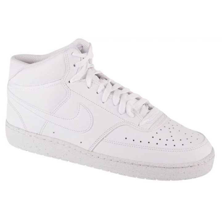 Vyriški sportbačiai aukštu auliuku Nike Court Vision Mid, balti