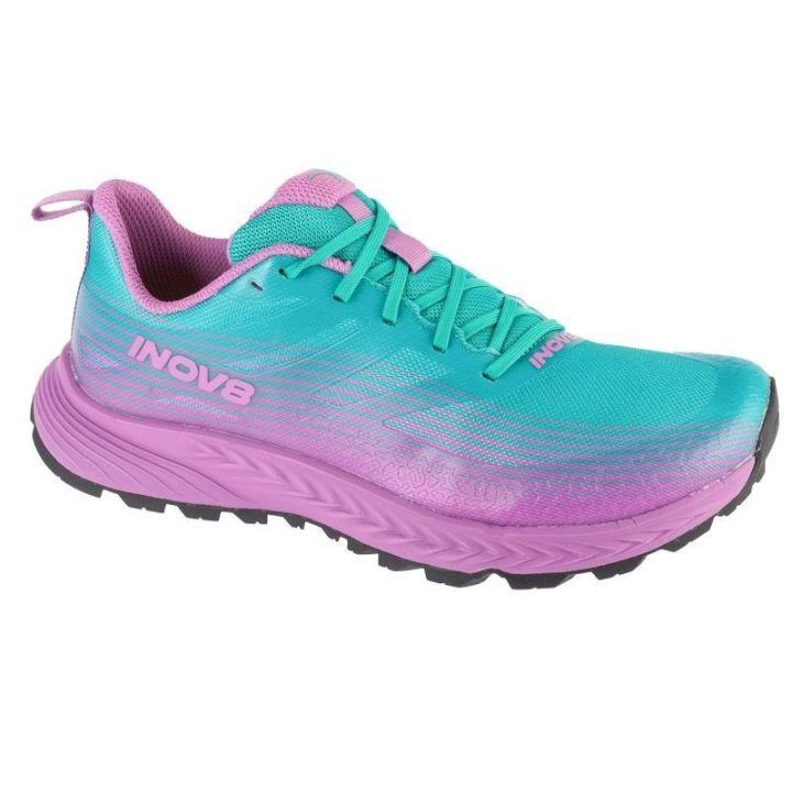 Moteriški bėgimo bekele bateliai INOV-8 Trailfly Speed, violetiniai-mėlyni