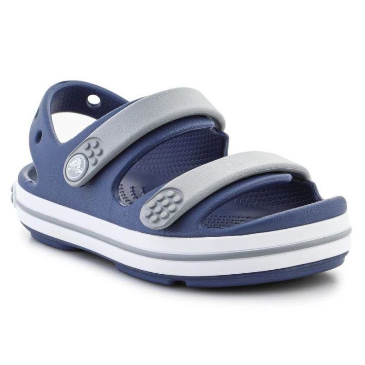 Vaikiškos basutės su lipukais Crocs Crocband Cruiser, tamsiai mėlynos