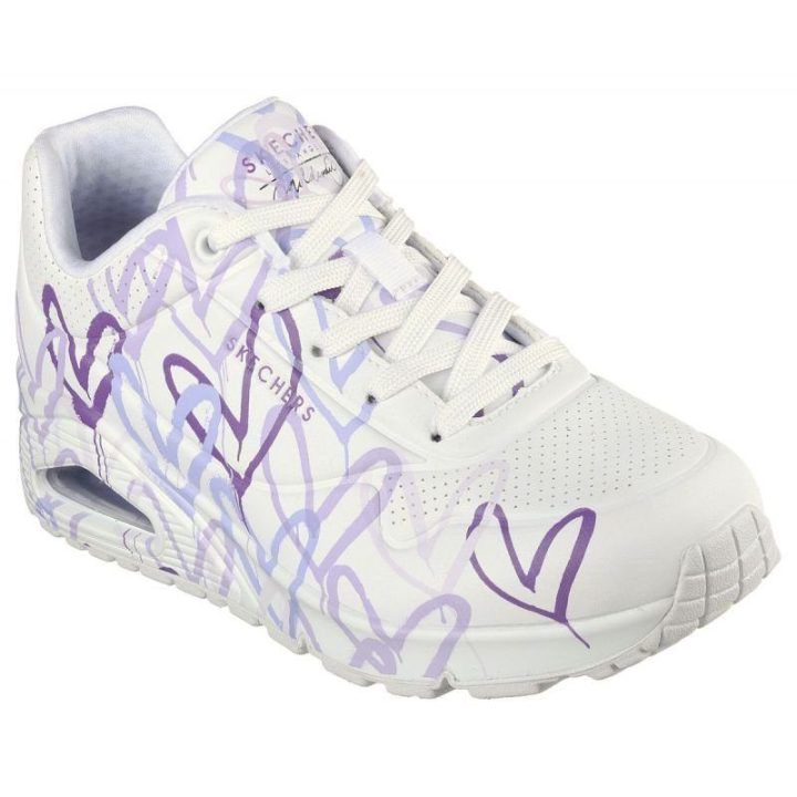 Moteriški sportbačiai su širdelių raštu Skechers Spread The Love