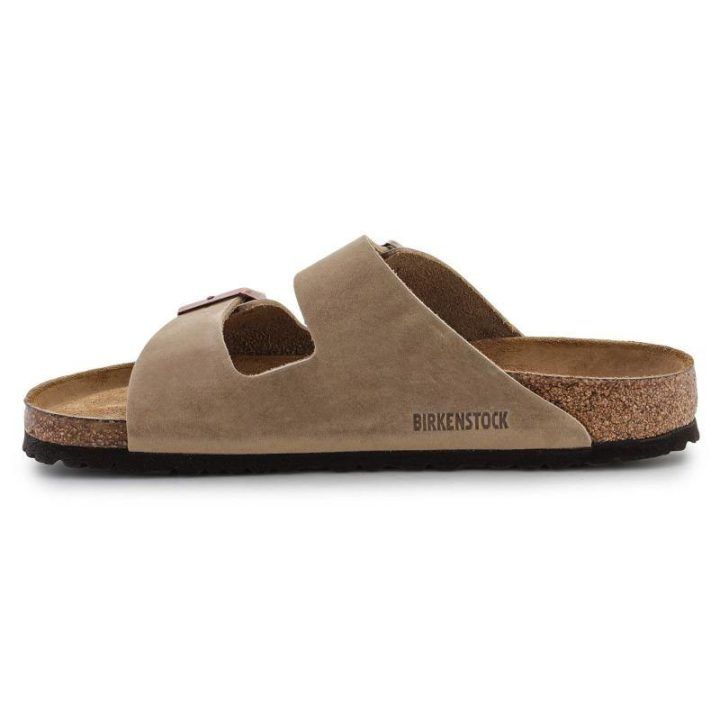 Vyriškos odinės šlepetės Birkenstock Arizona BS, tabako rudos