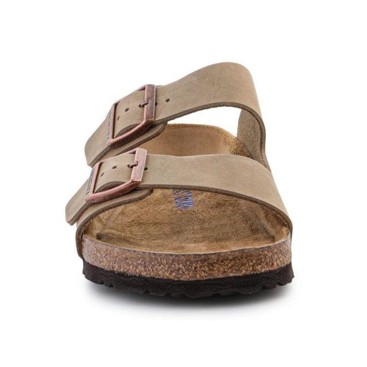 Vyriškos odinės šlepetės Birkenstock Arizona BS, tabako rudos