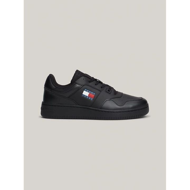 Vyriški sportbačiai Tommy Hilfiger Retro Basket Ess, juodi