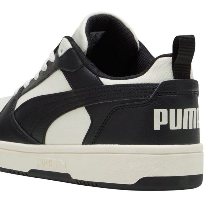 Vyriški žemo profilio sportbačiai Puma Rebound v6 CV, juodi ir balti