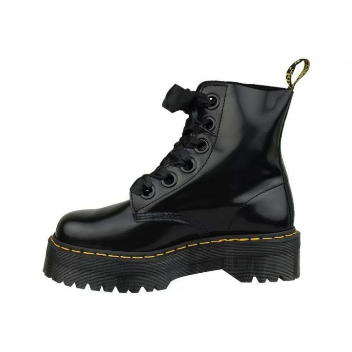 Moteriški aulinukai su platforma Dr. Martens Molly, juodi