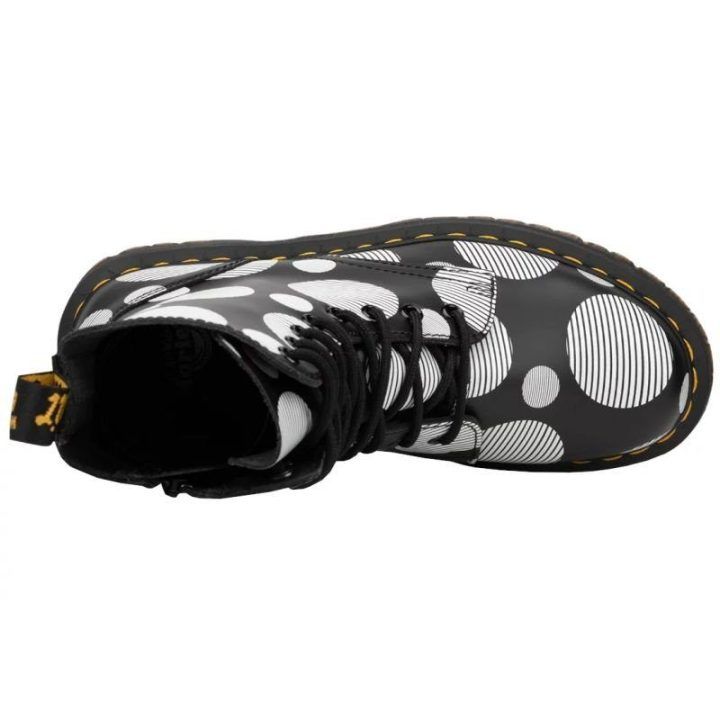 Uniseks auliniai batai su storu guminiu padu Dr. Martens Jadon, juodi