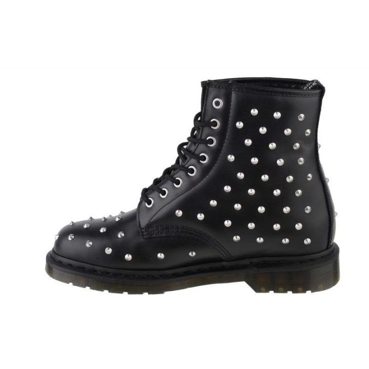 Uniseks auliniai batai su kniedėmis Dr. Martens 1460 Stud, juodi