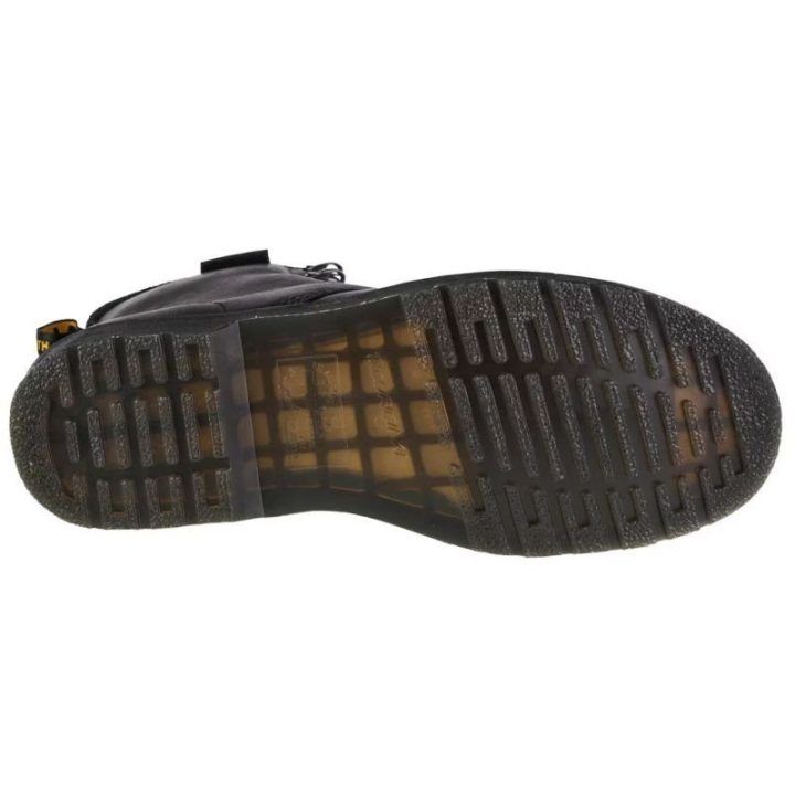 Uniseks aulinukai su geltona siūle Dr. Martens 1460 Pascal, juodi