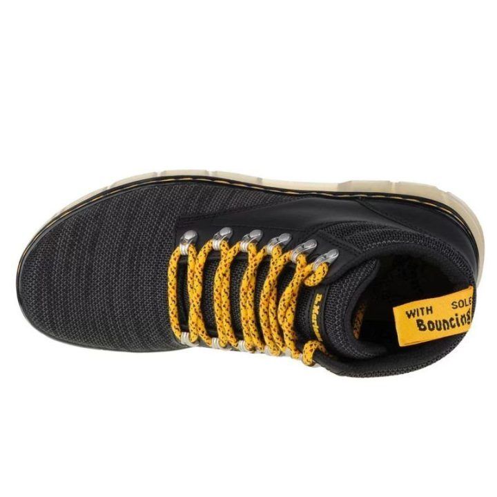 Uniseks aukšti suvarstomi auliniai batai Dr. Martens Rakim, juodi