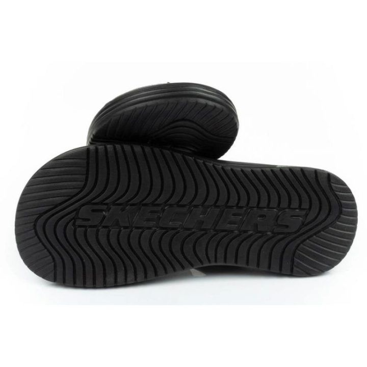 Vyriškos šlepetės per pirštą Skechers Proven, juodos