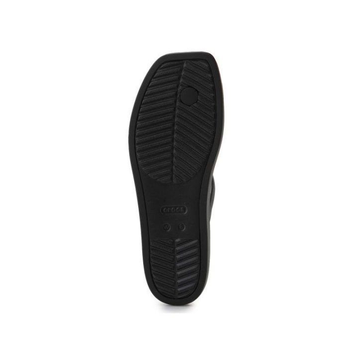 Moteriškos šlepetės per pirštą Crocs Miami, juodos
