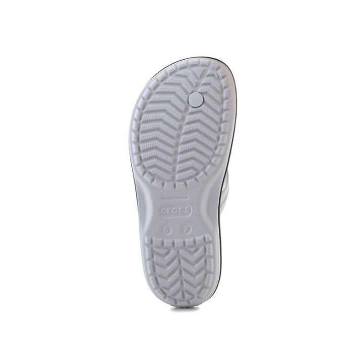 Moteriškos šlepetės per pirštą Crocs Crocband Flip, baltos