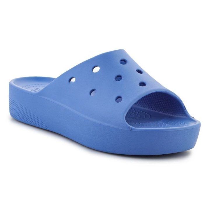 Moteriškos platforminės šlepetės Crocs Classic Platform, mėlynos