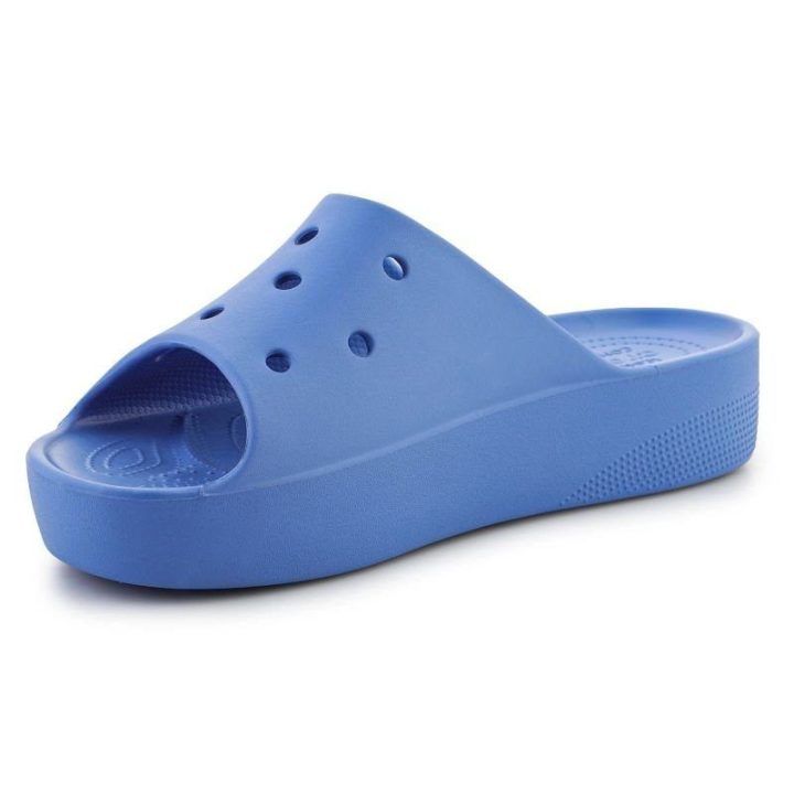 Moteriškos platforminės šlepetės Crocs Classic Platform, mėlynos