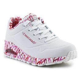 Moteriški sportbačiai su Skech-Air Skechers Uno Loving Love, balti