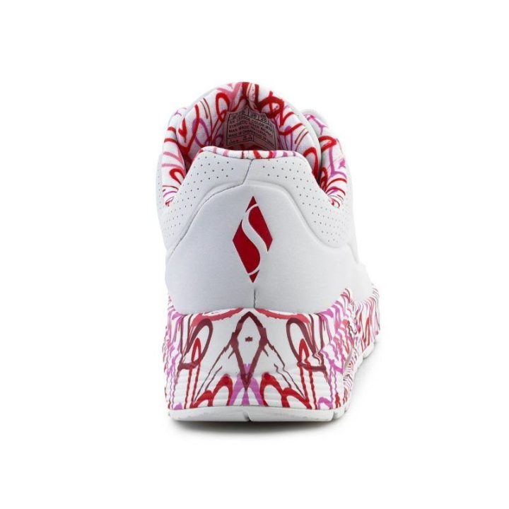 Moteriški sportbačiai su Skech-Air Skechers Uno Loving Love, balti