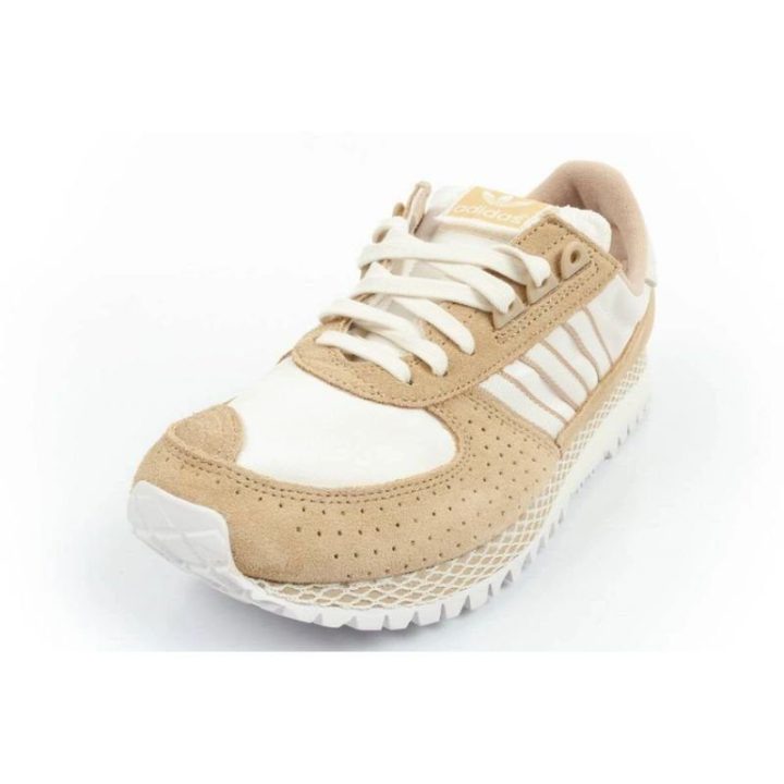 Moteriški bėgimo sportbačiai adidas City Marathon, balti ir smėlio