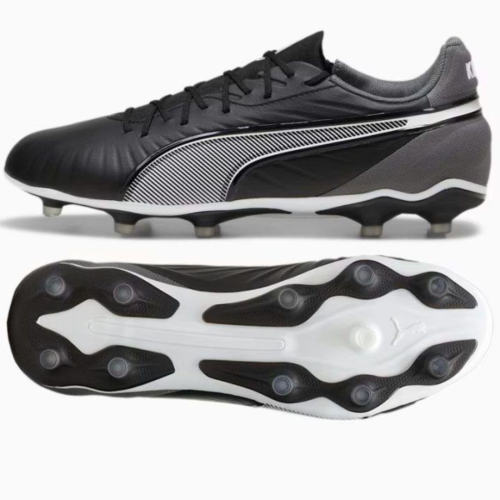 Vyriški žemo profilio futbolo bateliai Puma KING Match FG/AG, juodi